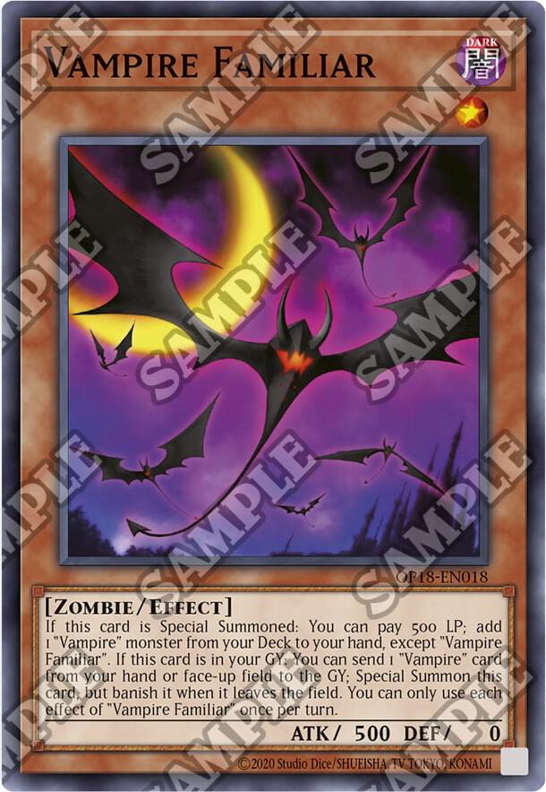 Vampire Familiar OP18-EN018 card from OTS Tournament Pack 18