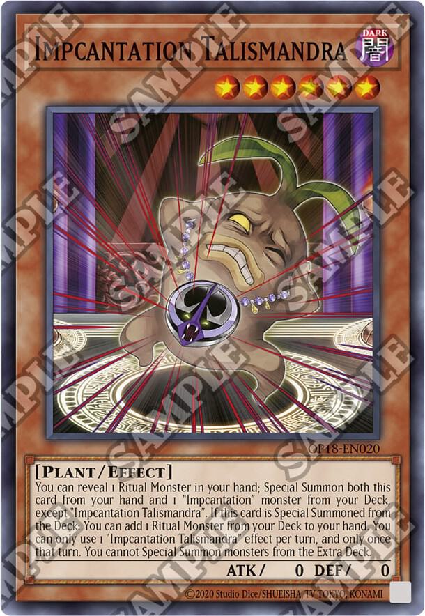 Impcantation Talismandra OP18-EN020 card from OTS Tournament Pack 18