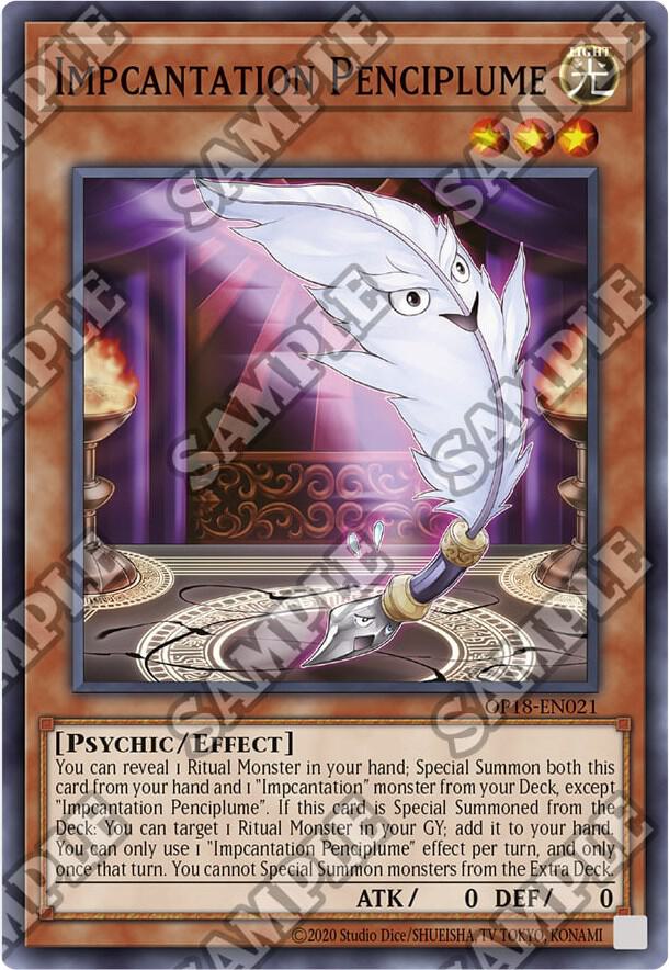 Impcantation Penciplume OP18-EN021 card from OTS Tournament Pack 18