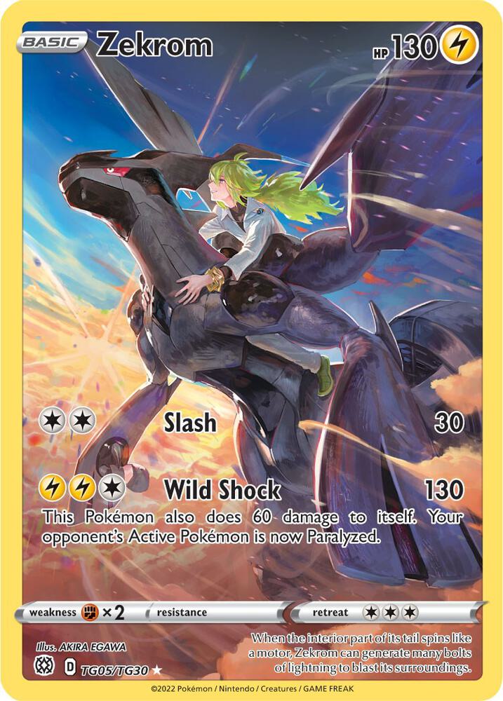 Zekrom TG05/TG30 card from SWSH09: Brilliant Stars Trainer Gallery