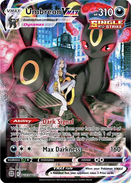 Umbreon VMAX TG23/TG30 card from SWSH09: Brilliant Stars Trainer Gallery