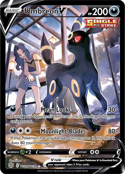 Umbreon V TG22/TG30 card from SWSH09: Brilliant Stars Trainer Gallery