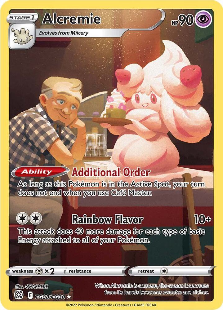 Alcremie TG08/TG30 card from SWSH09: Brilliant Stars Trainer Gallery