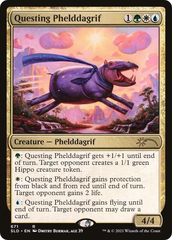 Questing Phelddagrif 671 card from Secret Lair Drop Series