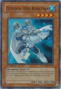 Elemental HERO Bubbleman YSDJ-EN017 card from Starter Deck: Jaden Yuki