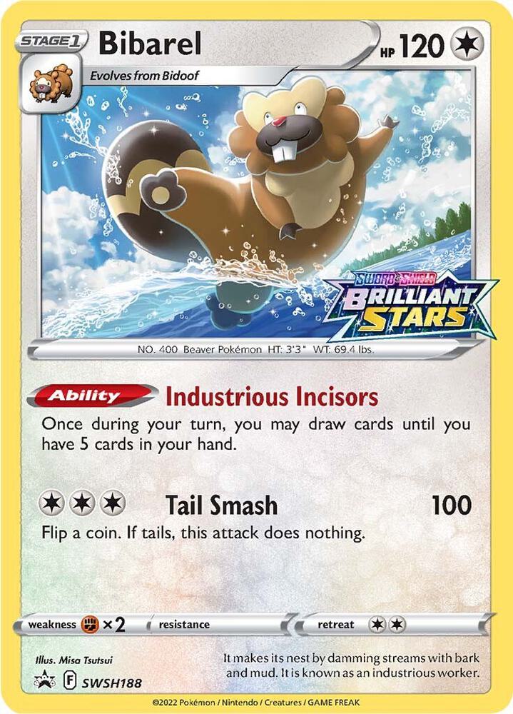 Bibarel SWSH188 card from SWSH: Sword & Shield Promo Cards