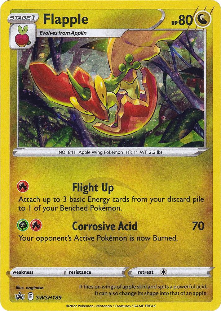 Flapple SWSH189 card from SWSH: Sword & Shield Promo Cards
