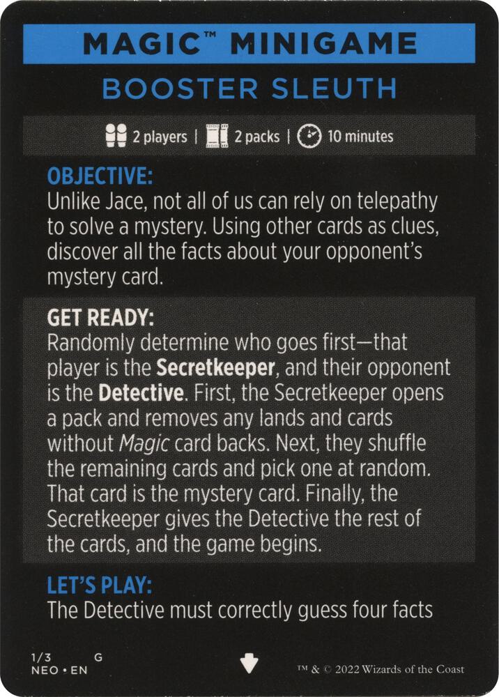 Magic Minigame: Booster Sleuth 1 card from Kamigawa: Neon Dynasty