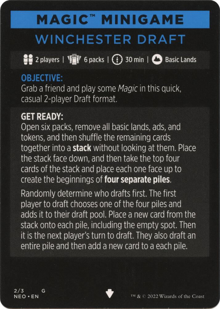 Magic Minigame: Winchester Draft 2 card from Kamigawa: Neon Dynasty