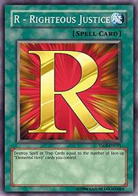 R - Righteous Justice YSDJ-EN031 card from Starter Deck: Jaden Yuki