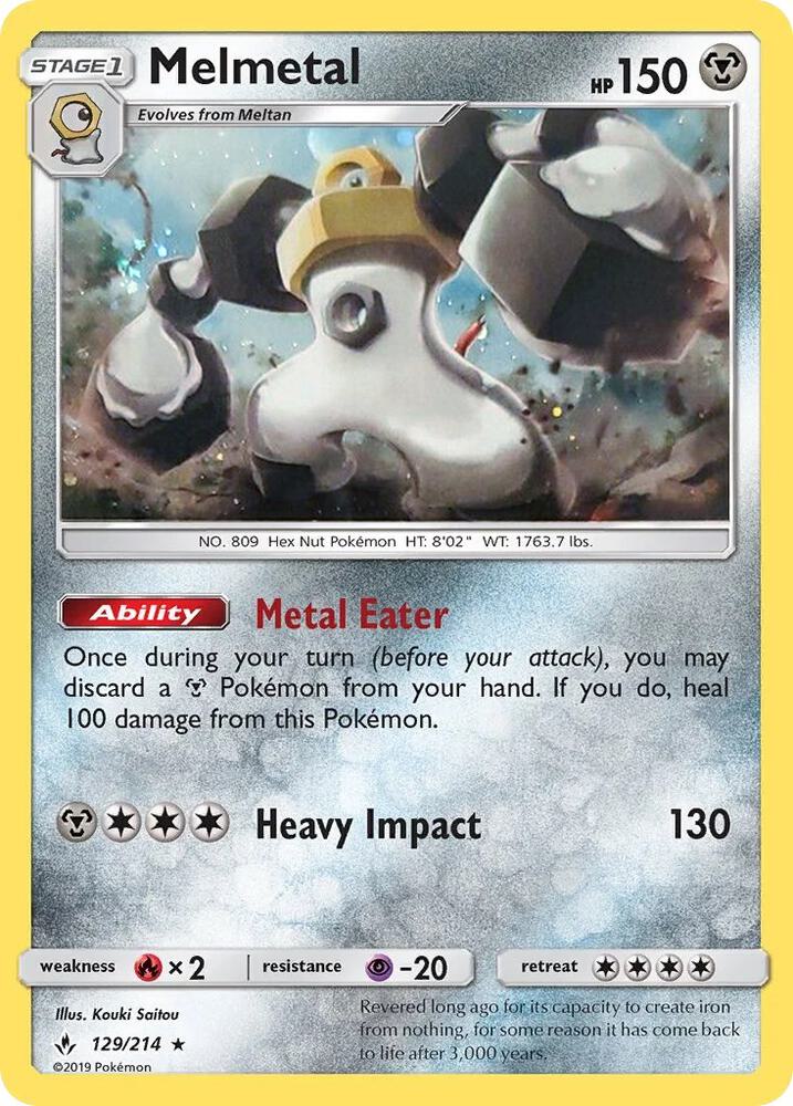 Melmetal (Cosmos Holo) 129/214 card from Blister Exclusives
