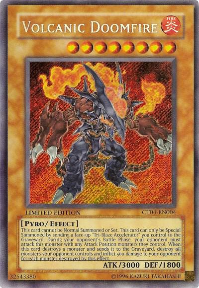 Volcanic Doomfire CT04-EN004 card from 2007 Collectors Tin