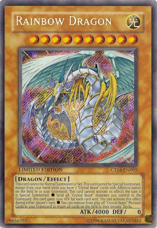 Rainbow Dragon CT04-EN005 card from 2007 Collectors Tin