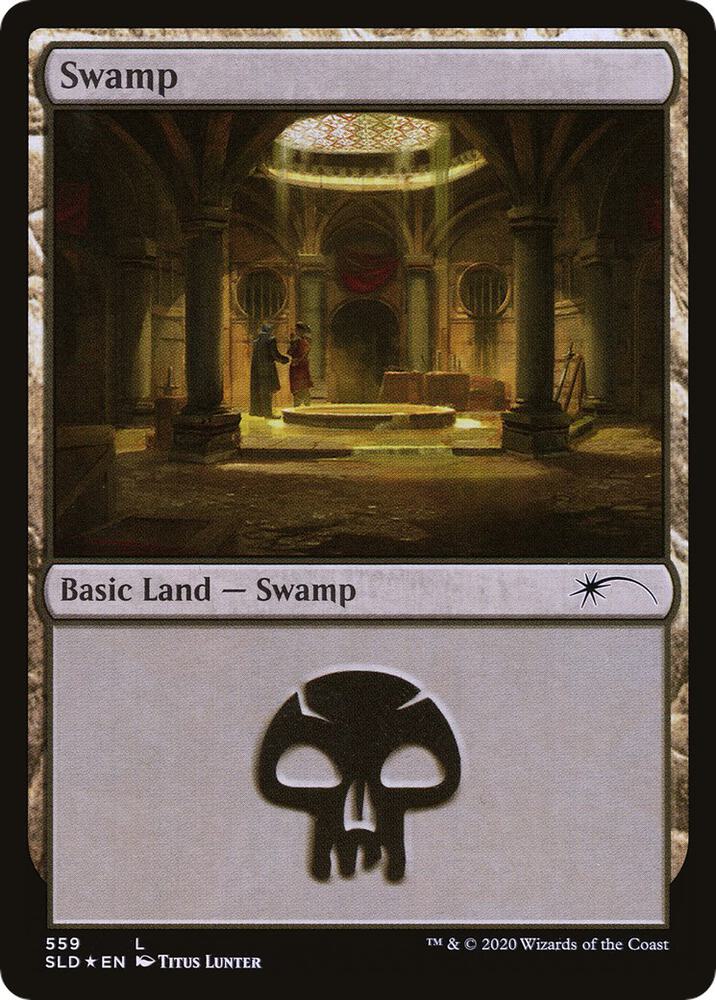 Swamp 559 card from Secret Lair Drop Series