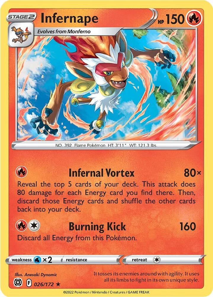 Infernape 026/172 card from Deck Exclusives