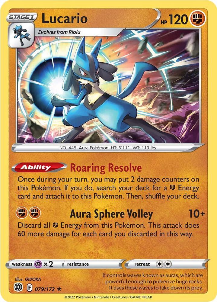 Lucario 079/172 card from Deck Exclusives