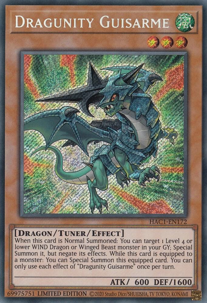 Dragunity Guisarme HAC1-EN172 card from Hidden Arsenal: Chapter 1