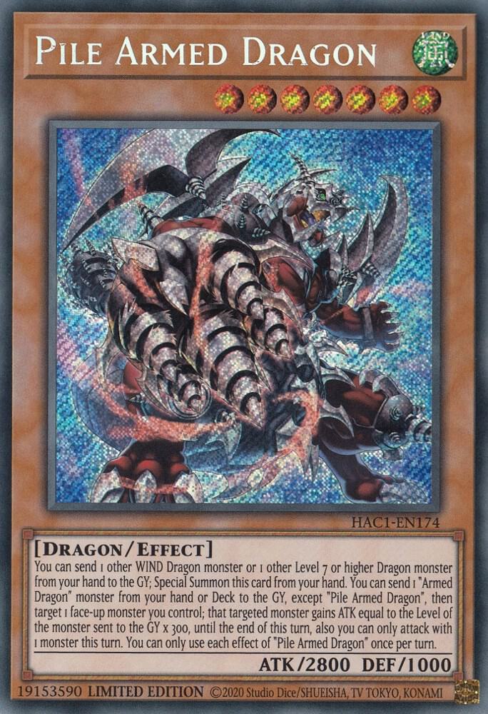 Pile Armed Dragon HAC1-EN174 card from Hidden Arsenal: Chapter 1