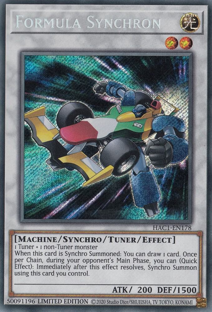 Formula Synchron HAC1-EN178 card from Hidden Arsenal: Chapter 1