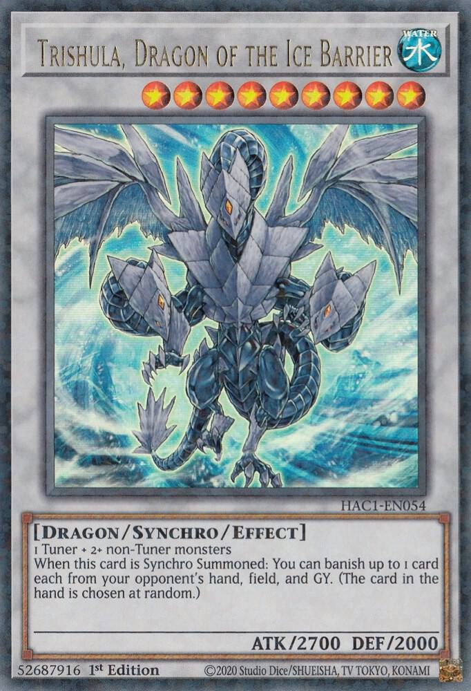 Trishula, Dragon of the Ice Barrier (Duel Terminal) HAC1-EN054 card from Hidden Arsenal: Chapter 1