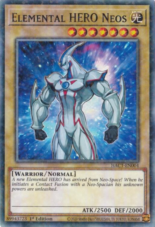 Elemental HERO Neos (Duel Terminal) HAC1-EN004 card from Hidden Arsenal: Chapter 1