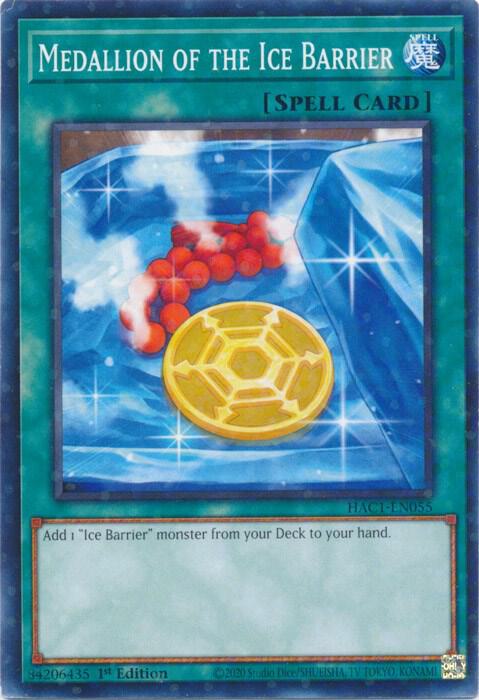 Medallion of the Ice Barrier (Duel Terminal) HAC1-EN055 card from Hidden Arsenal: Chapter 1