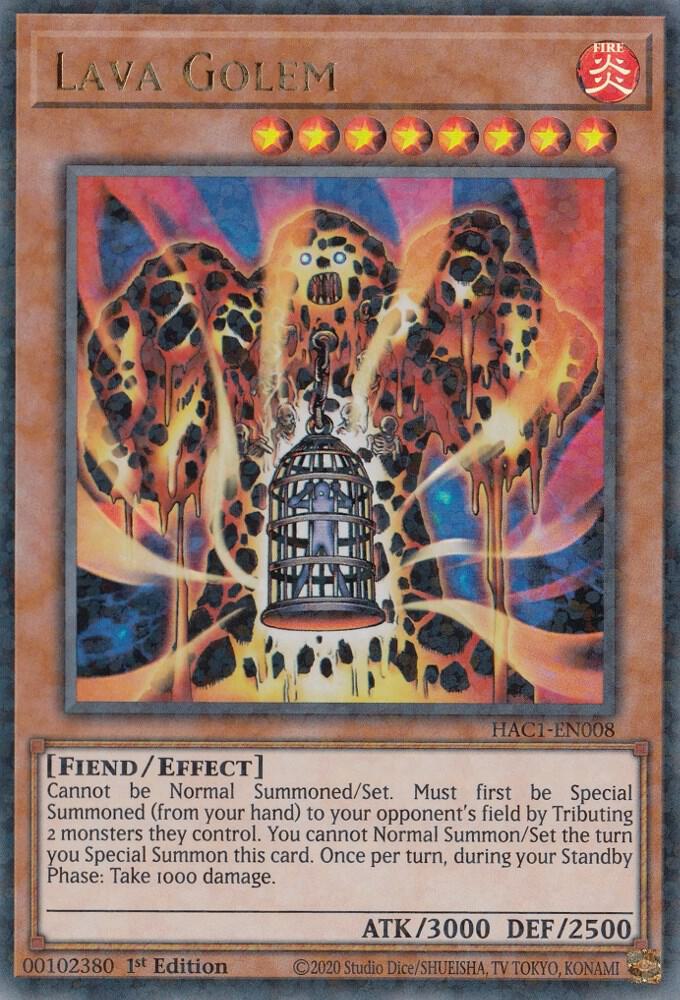 Lava Golem (Duel Terminal) HAC1-EN008 card from Hidden Arsenal: Chapter 1