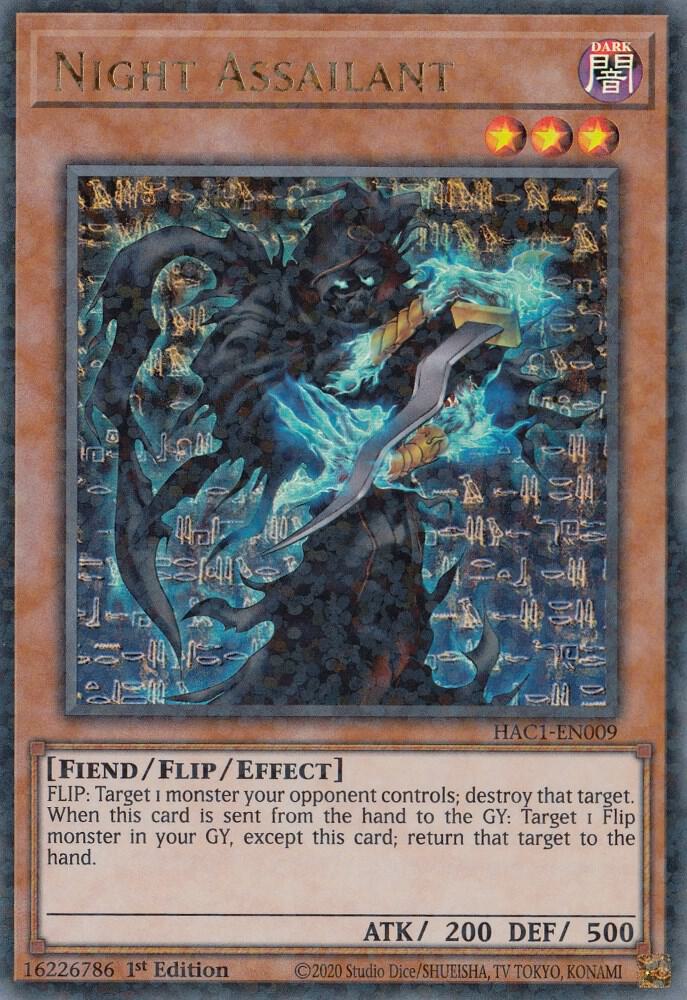 Night Assailant (Duel Terminal) HAC1-EN009 card from Hidden Arsenal: Chapter 1