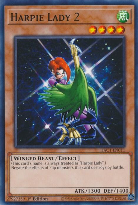 Harpie Lady 2 HAC1-EN011 card from Hidden Arsenal: Chapter 1