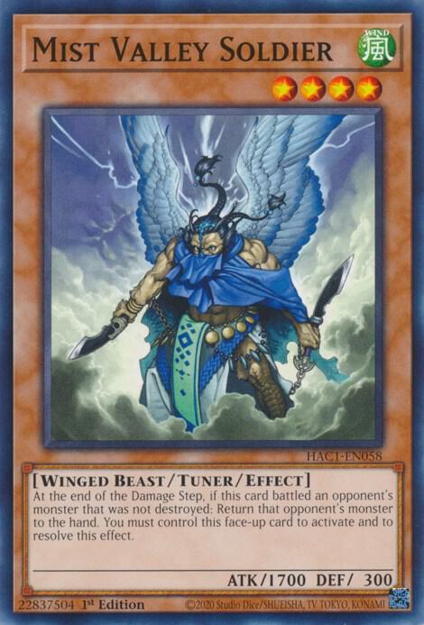Mist Valley Soldier HAC1-EN058 card from Hidden Arsenal: Chapter 1
