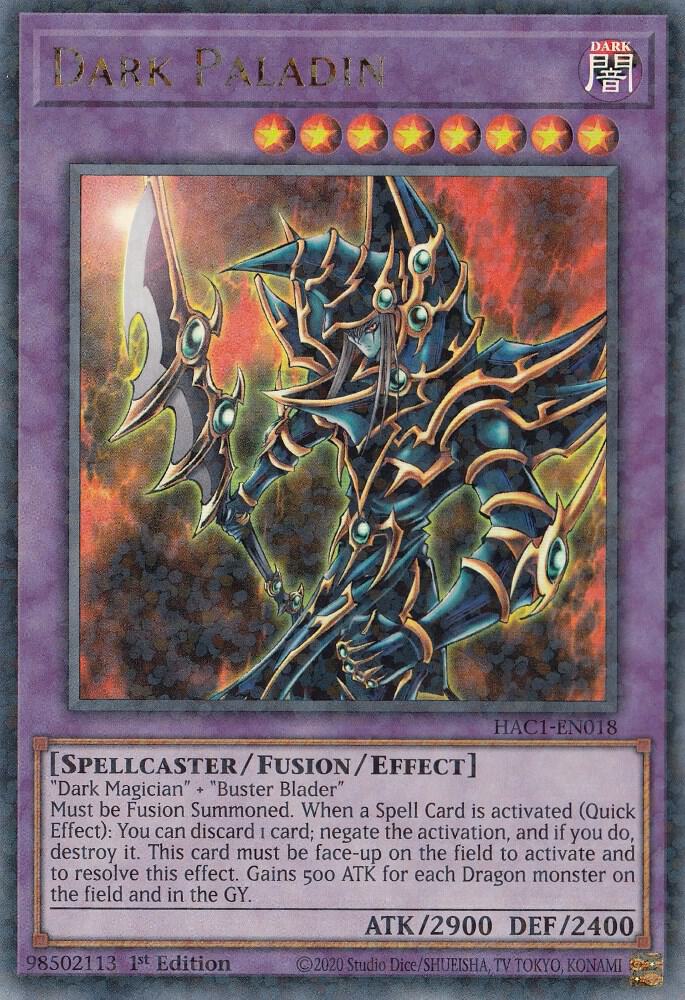 Dark Paladin (Duel Terminal) HAC1-EN018 card from Hidden Arsenal: Chapter 1