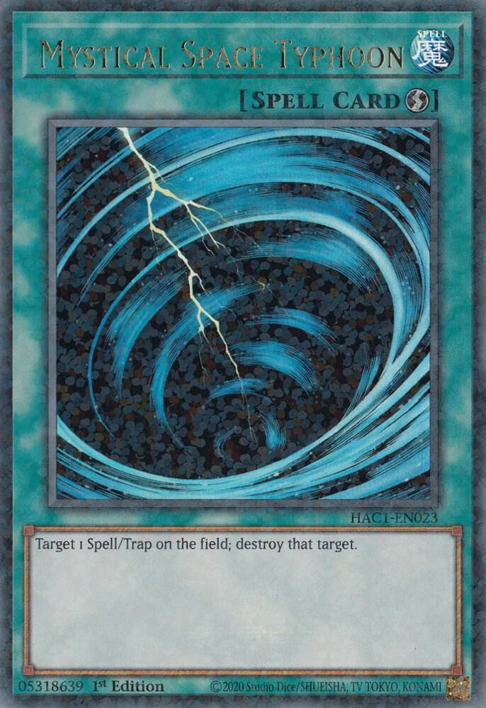Mystical Space Typhoon (Duel Terminal) HAC1-EN023 card from Hidden Arsenal: Chapter 1