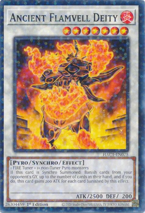 Ancient Flamvell Deity (Duel Terminal) HAC1-EN075 card from Hidden Arsenal: Chapter 1