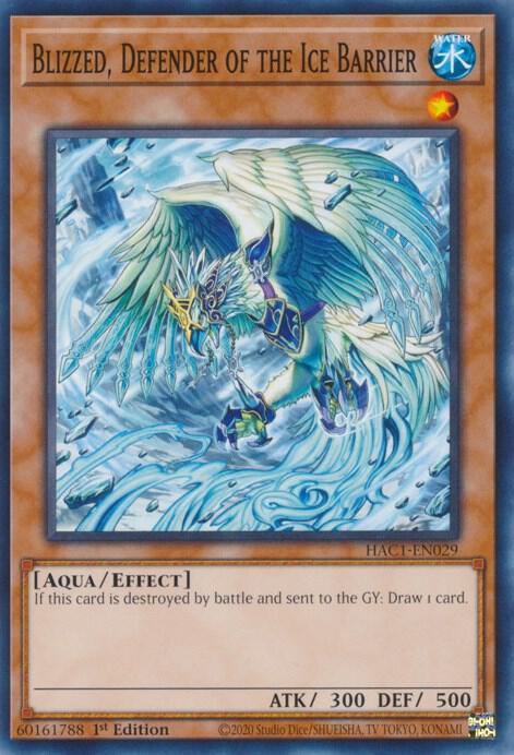 Blizzed, Defender of the Ice Barrier HAC1-EN029 card from Hidden Arsenal: Chapter 1