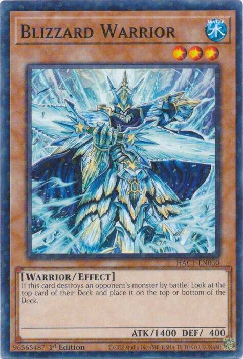Blizzard Warrior (Duel Terminal) HAC1-EN030 card from Hidden Arsenal: Chapter 1