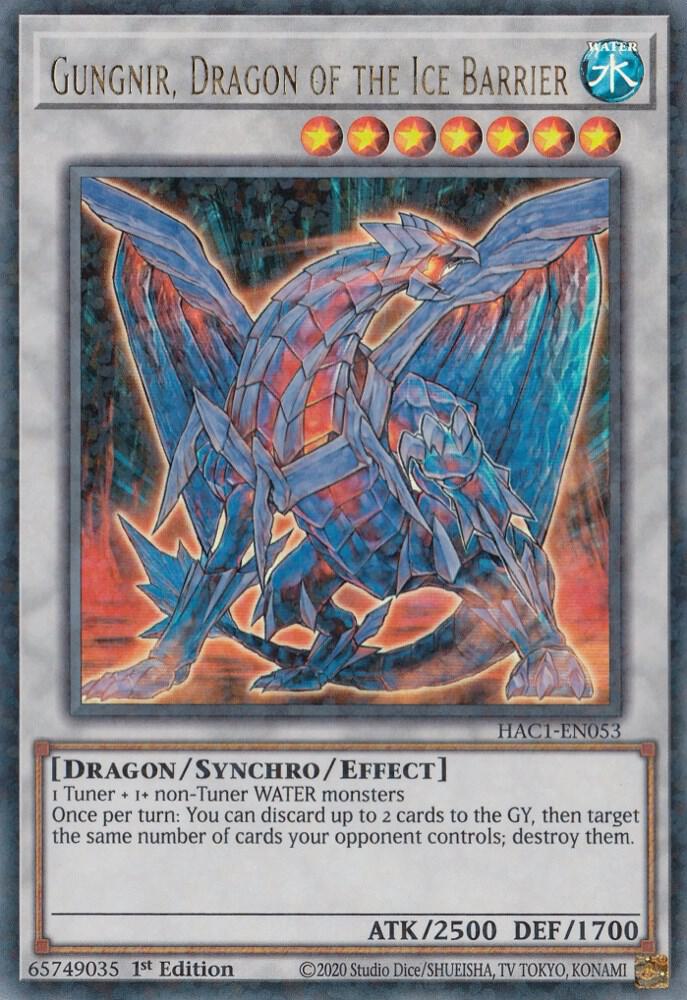 Gungnir, Dragon of the Ice Barrier (Duel Terminal) HAC1-EN053 card from Hidden Arsenal: Chapter 1