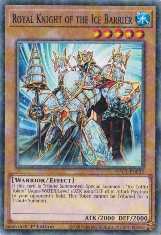 Royal Knight of the Ice Barrier (Duel Terminal) HAC1-EN032 card from Hidden Arsenal: Chapter 1