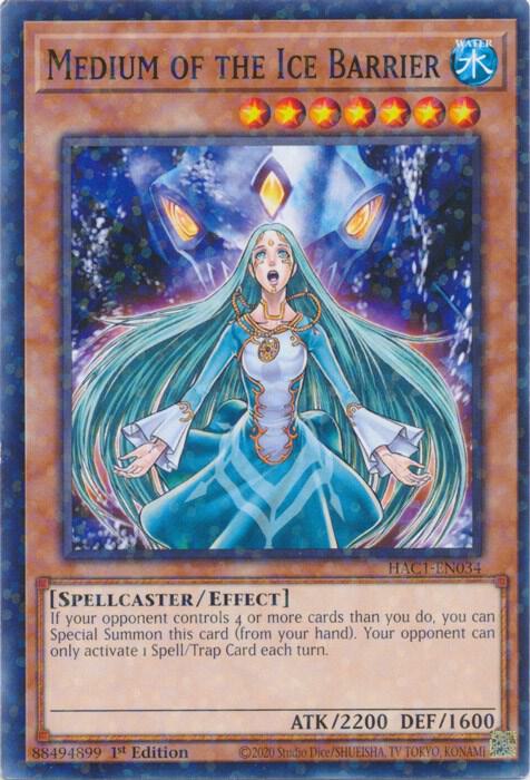 Medium of the Ice Barrier (Duel Terminal) HAC1-EN034 card from Hidden Arsenal: Chapter 1