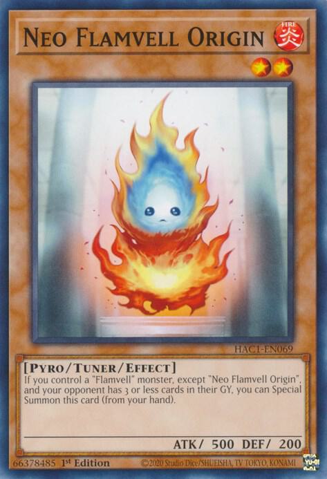 Neo Flamvell Origin HAC1-EN069 card from Hidden Arsenal: Chapter 1