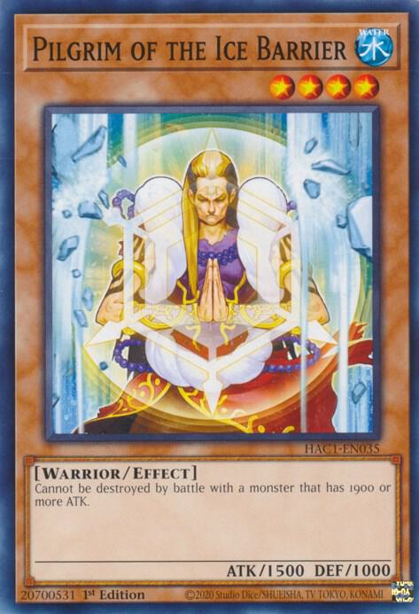 Pilgrim of the Ice Barrier HAC1-EN035 card from Hidden Arsenal: Chapter 1