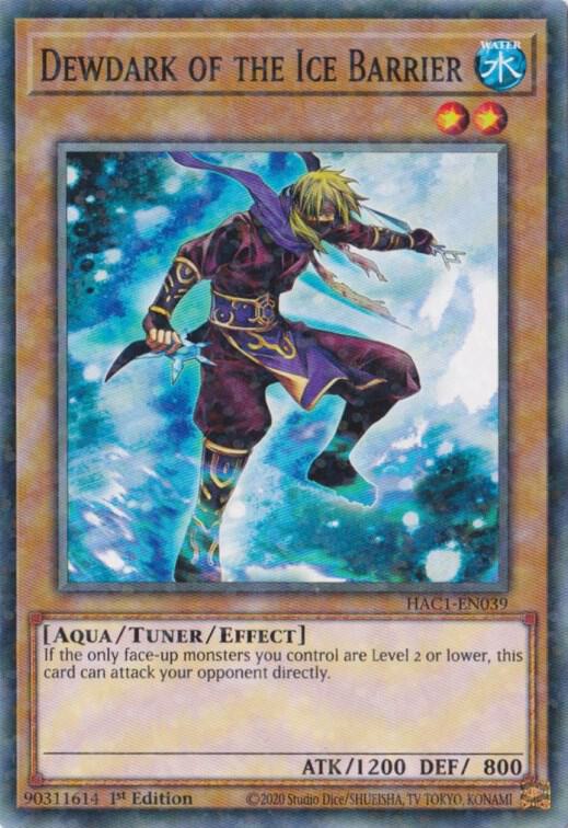 Dewdark of the Ice Barrier (Duel Terminal) HAC1-EN039 card from Hidden Arsenal: Chapter 1