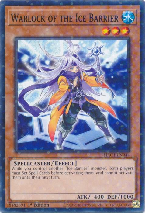 Warlock of the Ice Barrier (Duel Terminal) HAC1-EN044 card from Hidden Arsenal: Chapter 1