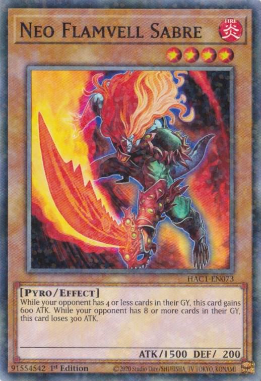 Neo Flamvell Sabre (Duel Terminal) HAC1-EN073 card from Hidden Arsenal: Chapter 1