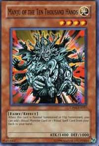 Manju of the Ten Thousand Hands CP04-EN017 card from Champion Pack 4