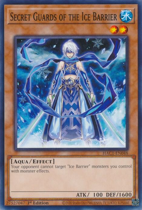 Secret Guards of the Ice Barrier HAC1-EN048 card from Hidden Arsenal: Chapter 1