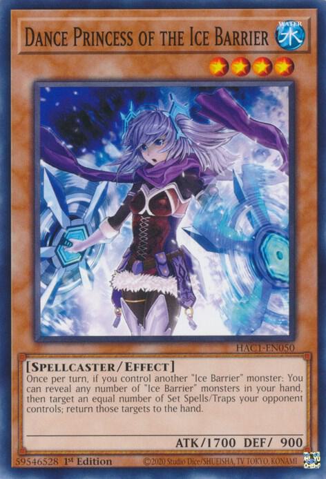 Dance Princess of the Ice Barrier HAC1-EN050 card from Hidden Arsenal: Chapter 1
