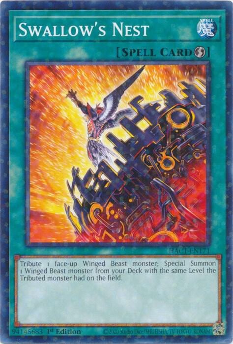 Swallow's Nest (Duel Terminal) HAC1-EN171 card from Hidden Arsenal: Chapter 1