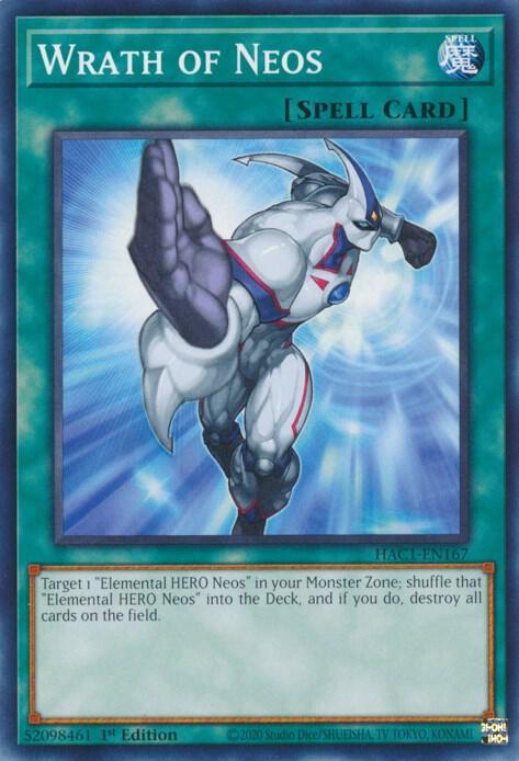 Wrath of Neos HAC1-EN167 card from Hidden Arsenal: Chapter 1