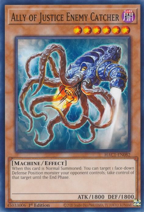 Ally of Justice Enemy Catcher HAC1-EN082 card from Hidden Arsenal: Chapter 1