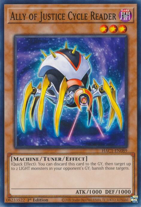 Ally of Justice Cycle Reader HAC1-EN089 card from Hidden Arsenal: Chapter 1